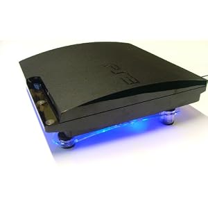 Cool Horizontal stand for Sony PS3 Slim with LEDs