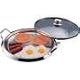 Chef's Secret by Maxam 5-Ply Surgical Stainless Steel Round Griddle with See-Thru Glass Lid