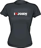 I Heart (Love) John Women's Tee Shirt in 6 Colors Small thru XXL