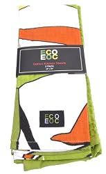 Cotton Kitchen Towel Set - Bamboo Print, Green (2-Pack)