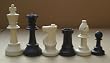 Triple Weighted Tournament Plastic Chess Pieces (3.75\" King)
