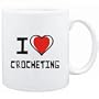 Mug White "I love Crocheting " Hobbies