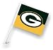 NFL Green Bay Packers Car Flag with Wall Brackett