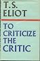 To Critize the Critic