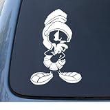MARVIN THE MARTIAN - Car, Truck, Notebook, Vinyl Decal Sticker #1021 | Vinyl Color: White