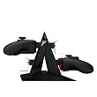 KONNET Xbox 360, Xbox Elite, Xbox Slim Power Pyramid Charger, Charging and Storage Dock / Tower / Kit / Stand for Four Game Controllers / Consoles - Black