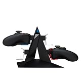KONNET Xbox 360, Xbox Elite, Xbox Slim Power Pyramid Charger - Charging and Storage Dock for Game Controllers (Black)