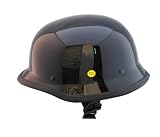 German Black Motorcycle Half Helmet Biker (XXL:24.75-25 inches)
