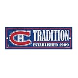 Montreal Canadiens Official Logo 4"x13" Wood Sign