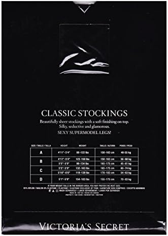 Victoria's Secret Thing-High Classic Stockings All Black (C)