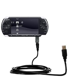 Classic Straight USB Cable for the Sony PSP-3001 Playstation Portable Slim with Power Hot Sync and Charge capabilities - Gomadic Brand w/ TipExchange Technology