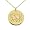 Gold Filled Disc Necklace with Personalized Monogram Engraving Pendant