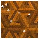 ArtScape 7' Gold Triangles Pool Table Cloth