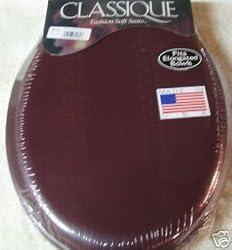 GINSEY CLASSIQUE ELONGATED CUSHION SOFT PADDED TOILET SEAT - BURGUNDY
