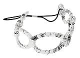 L. Erickson USA Wrapped Ovals Comfort Headwrap 100% Silk - Silk Floral Sketch