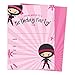 Ninja Girl 1 Happy Birthday Invitations Invite Cards (25 Count) With Envelopes & Seal Stickers Vinyl Girls Kids PartyNinja Girl 1