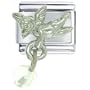 Buddhist Bracelet October Pink Tourmaline Color Baby Angel Italian Charms
