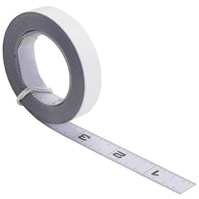 Rousseau 0006R 1/2-Inch x 6 Adhesive Backed Steel Tape measure- Reads L to R