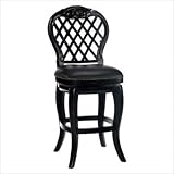 Braxton 30" Black Leather Swivel Bar Stool