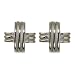 Toys : Stainless Steel Striped Weave Cuff Links