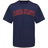 NCAA Florida Atlantic University Owls Navy Blue Arched T-shirt