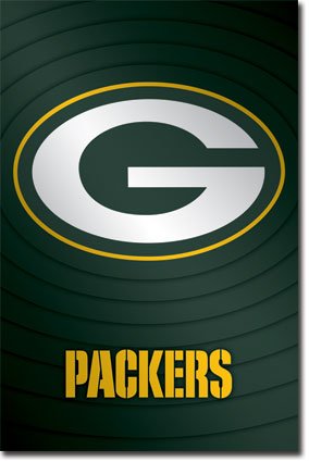(22x34) Green Bay Packers Logo Sports Poster Print
