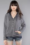 RVCA The Something To See Hoody in Charcoal Heather hood ,Sweatshirts for Women