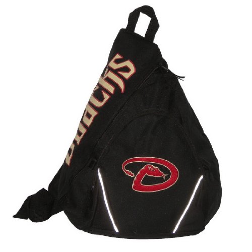 Arizona Diamondbacks MLB Baseball Team Sling Shoulder Sports Bag / Athletic Backpack - Black (Size: one size)