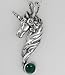 Sterling Silver Unicorn Head w/ Stone
