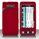LG Fathom VS750 Cell Phone Rubber Feel Red Protective Case Faceplate Cover