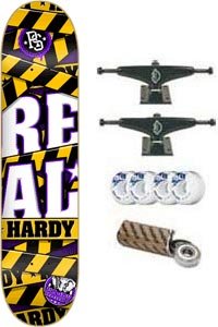 Real Skateboard: Hardy Warning - 8.12 w/Mini Logo Wheels and Bearings