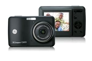 GE C1033 10MP Digital Camera with 3X Optical Zoom and 2.4 Inch LCD with Auto Brightness (Black)
