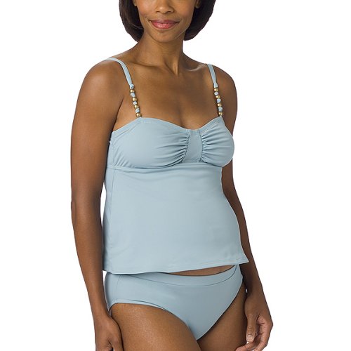 Liz Lange for Target Tankini with Beaded Straps - Gray