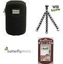 Hard Shell Carrying Case & Gripster Tripod Kit for Kodak ZI6 Zi8 Pocket Video Camera Includes Free Pack Of LCD Screen Protectors