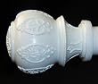 White Lacey Finial for 1-3/8" Pole [CAPITOL CITY LUMBER]