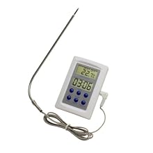 H-B Instrument Durac Electronic Thermometer, with Alarm and Timer, with 152mm Probe and 1.5m Stainless Steel Cable, -50 to 300 degree C