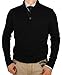 Luciano Natazzi Mens Sweater Classic Mock Neck Long Sleeve Ribbed Fine Cotton