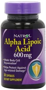 Natrol Alpha Lipoic Acid 600mg Capsules, 30-Count (Pack of 3)