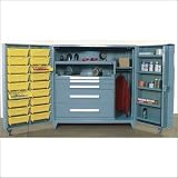 Lyon Workspace Products 1101(BB) 60' Wide Cabinet w/ 45' W Modular Drawers and Adjustable Shelves