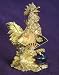 Brass Rooster with Fan and Amethyst Ball (Feng Shui to Protect Against Marriage Infidelity)