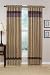 Jacaranda Collection Plum, Camel & Chocolate Micro Suede Curtans Set of 2 Striped Window Panel Treatments