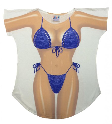 L.A. Imprints Ocean Macrame Bikini Body Cover-Up T-Shirt #19