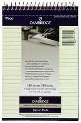 Mead Camb Steno Book 140-Sheets Stiff (3-Pack)
