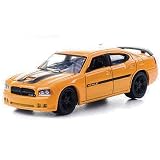 Dodge caricare SRT8 cliente, scuro-gelb/nero, con ruote aggiuntive, 2010, modello di automobile, modello prefabbricato, Greenlight 1:64di Greenlight