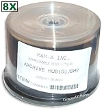4.7 GB MAM-A (Mitsui) GOLD 8X DVD+R's (Archival-grade) 50-pak in Cakebox