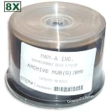 4.7 GB MAM-A (Mitsui) GOLD 8X DVD+Rs (Archival-grade) 50-pak in Cakebox