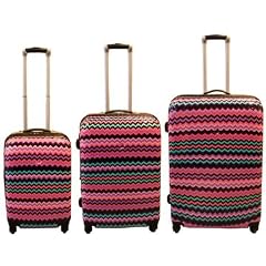 Polycarbonat-ABS-Kofferset Trolley-Koffer-Set - 3-tlg. - XXL-Light - 4 Rollen - Dehnfalte - XXL - Volumen - Mexiko