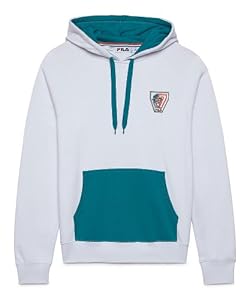 Fila Men's KJ7 Hoody Fleece Pocket Sweatshirt WHITE 3XL