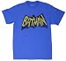 All Products : Batman Men's Vintage Tee Shirt Logo Blue