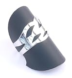 Moosh Silver Plate Split Ring with 'Leaf' Design (Size 11)